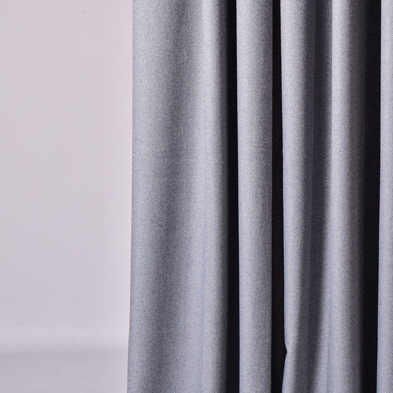 Plain curtain fabric Loft, 315 cm wide, drapery fabric, suitable for curtains, drapes, and sheers V-17 сіра, фото 2