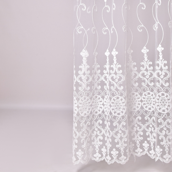 Тканина тюль сітка з вишивкою, 280 см, 74 гр/м2 V-ecru, фото 1 Тканина тюль сітка з вишивкою, 280 см, 74 гр/м2 V-ecru, фото 1