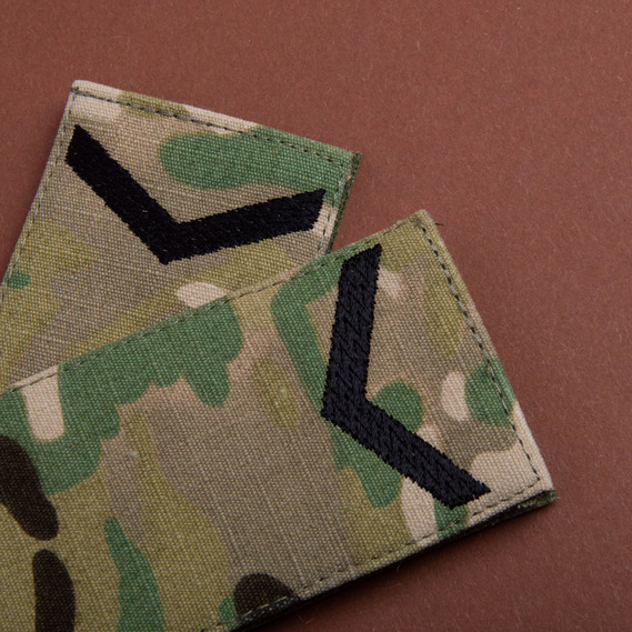 Set of 2 Military Rank Patches – Senior Soldier, Ukrainian Armed Forces, 5×10 cm, Multicam, Hook Backing, фото 5