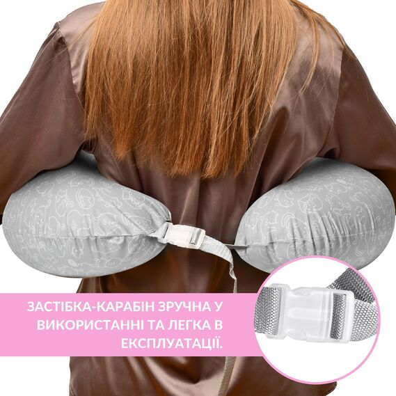 Feeding Pillow "Couch" 60x70x16 cm cotton hypoallergenic fiber кошенята сіра, фото 6 Feeding Pillow "Couch" 60x70x16 cm cotton hypoallergenic fiber кошенята сіра, фото 6