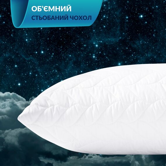 Набор подушек 2 шт 50×70 Breeze IDEIA стеганый чехол на молнии, искусственный пух, гипоаллергенная подушка білий, фото 9