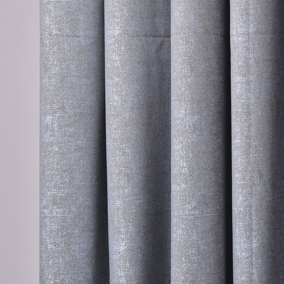 Тканина портьєрна рогожка, жакард, 280 см, 285 гр/м2, шторна тканина, тканина для штор, штори, портьєри, гардіни, тканина для гардин VC4356-сіро/блак., фото 2
