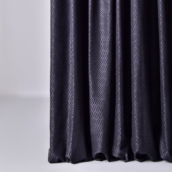 Jacquard curtain fabric Zigzag, 290 cm wide, drapery fabric suitable for curtains, drapes, and sheers G1957 графіт, фото 1 Jacquard curtain fabric Zigzag, 290 cm wide, drapery fabric suitable for curtains, drapes, and sheers G1957 графіт, фото 1