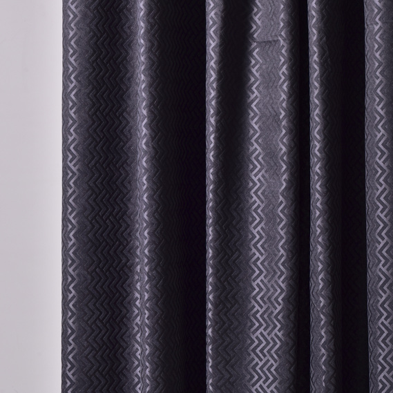 Jacquard curtain fabric Zigzag, 290 cm wide, drapery fabric suitable for curtains, drapes, and sheers G1957 графіт, фото 2 Jacquard curtain fabric Zigzag, 290 cm wide, drapery fabric suitable for curtains, drapes, and sheers G1957 графіт, фото 2