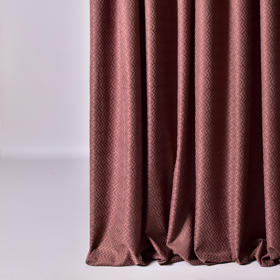 Тканина портьєрна жакардова Зигзаг, 290 см, 207 гр/м2, шторна тканина, тканина для штор, штори, портьєри, гардіни, тканина для гардин VH1859 кава, фото 1