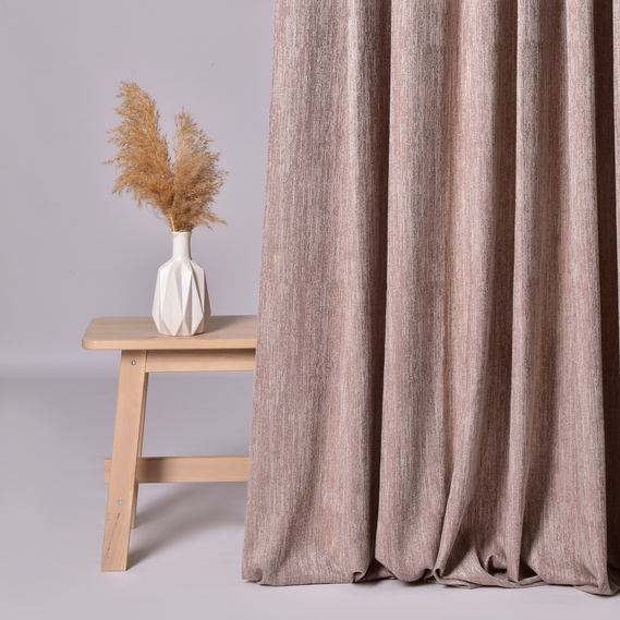 Тканина портьєрна меланж Брокат, 280 см, 214 гр/м2, шторна тканина, тканина для штор, штори, портьєри, гардіни, тканина для гардин C4287 беж, фото 4