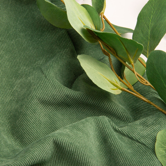 Ткань вельвет однотонный, 150 см, 330 гр/м2, для одежды, платьев, костюмов, юбок V-29 лавр, фото 3