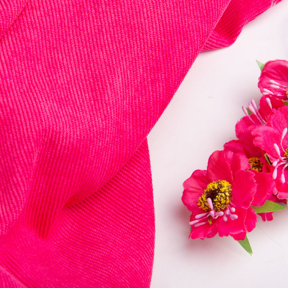 Solid-colored corduroy fabric, 150 cm wide, 330 g/m², suitable for clothing, dresses, suits, and skirts V-30 малина, фото 3 Solid-colored corduroy fabric, 150 cm wide, 330 g/m², suitable for clothing, dresses, suits, and skirts V-30 малина, фото 3