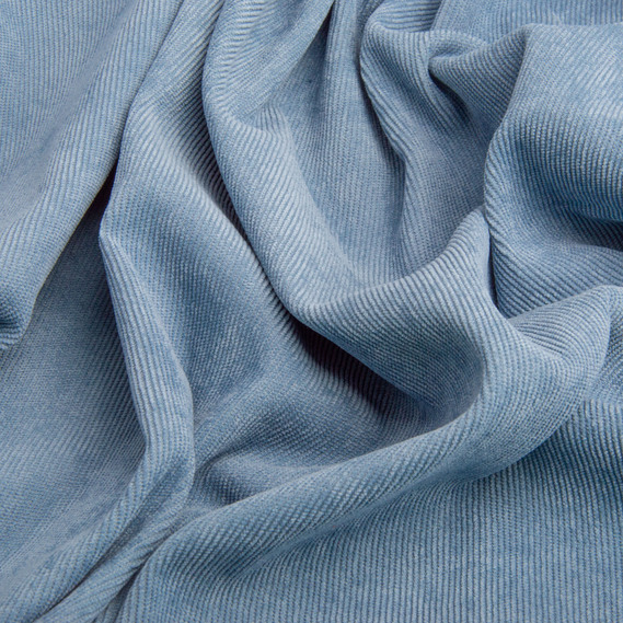 Solid-colored corduroy fabric, 150 cm wide, 330 g/m², suitable for clothing, dresses, suits, and skirts V-4 денім, фото 2