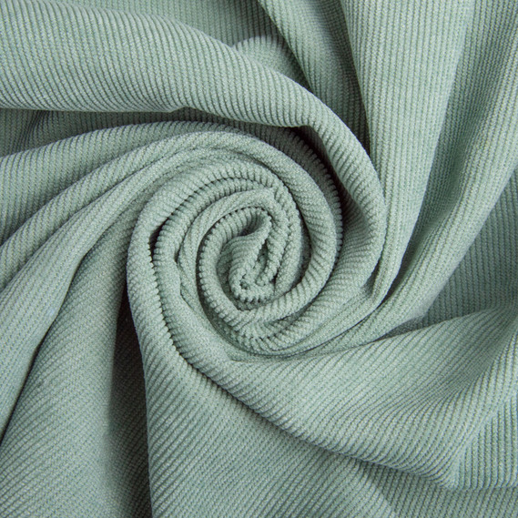 Solid-colored corduroy fabric, 150 cm wide, 330 g/m², suitable for clothing, dresses, suits, and skirts V-10 олива, фото 1
