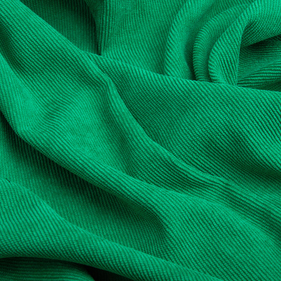 Ткань вельвет однотонный, 150 см, 330 гр/м2, для одежды, платьев, костюмов, юбок V-15 трава, фото 2