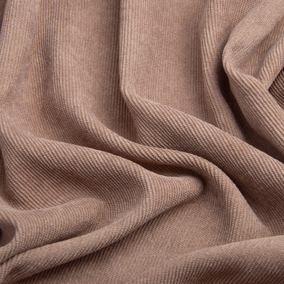 Ткань вельвет однотонный, 150 см, 330 гр/м2, для одежды, платьев, костюмов, юбок V-20 моко, фото 2