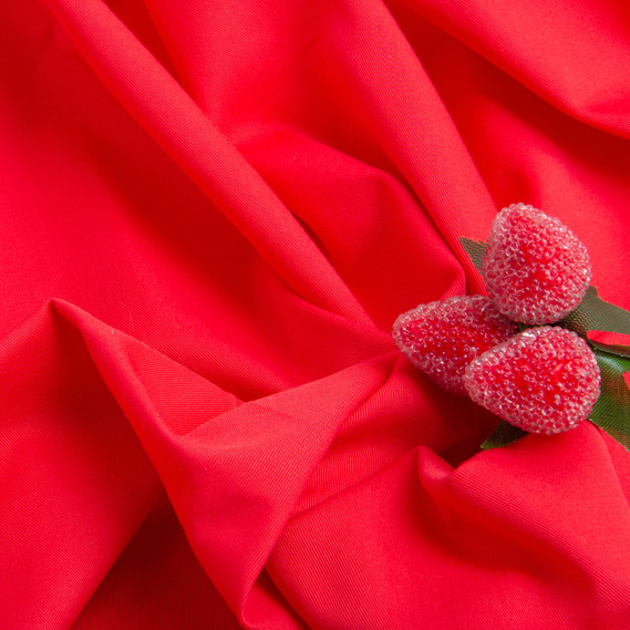 Тканина плащова Генуя, 150 см, 195 гр/м2 яскраво червона, фото 3