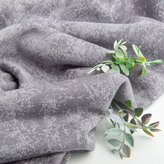 Тканина трикотаж трьохнитка Мармур фліс, 310 гр/м2, 185 см сірий, фото 3