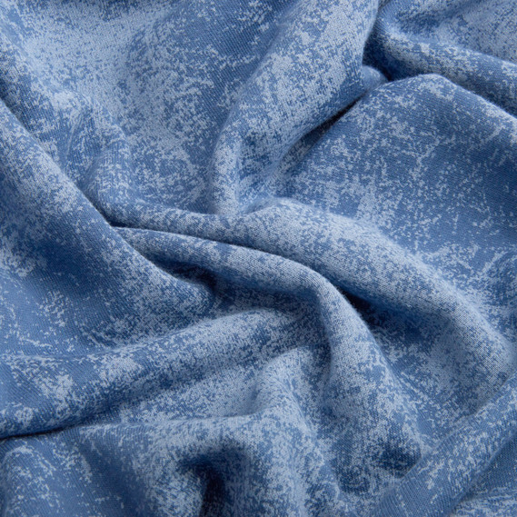 Ткань трикотаж трехнитка Мрамор флис, 310 гр/м2, 185 см індіго, фото 2