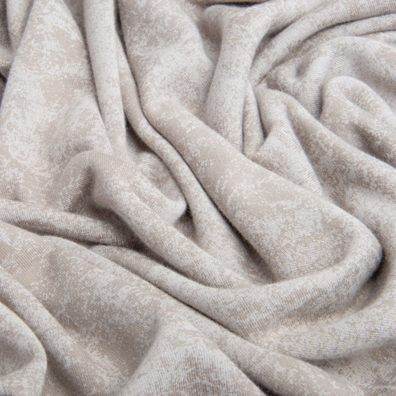 Ткань трикотаж трехнитка Мрамор флис, 310 гр/м2, 185 см беж, фото 2