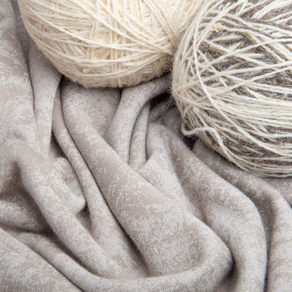 Ткань трикотаж трехнитка Мрамор флис, 310 гр/м2, 185 см беж, фото 3