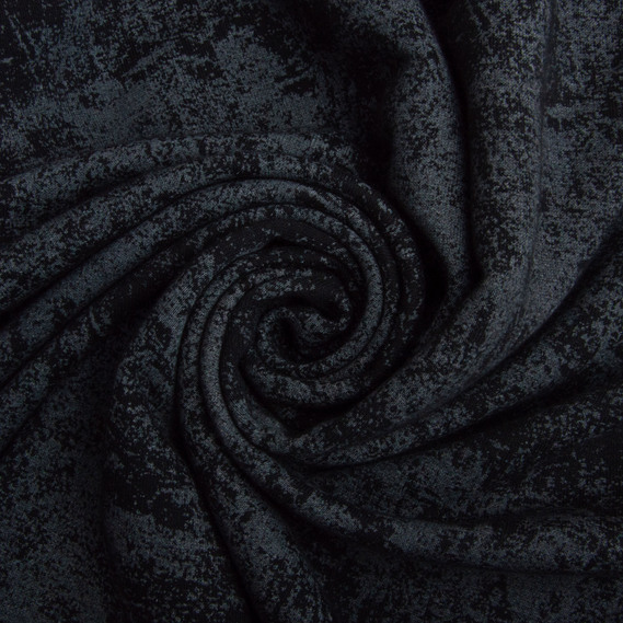 Тканина трикотаж трьохнитка Мармур фліс, 310 гр/м2, 185 см чорний, фото 1 Тканина трикотаж трьохнитка Мармур фліс, 310 гр/м2, 185 см чорний, фото 1