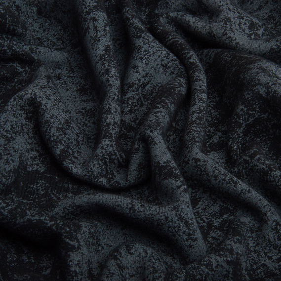 Тканина трикотаж трьохнитка Мармур фліс, 310 гр/м2, 185 см чорний, фото 2 Тканина трикотаж трьохнитка Мармур фліс, 310 гр/м2, 185 см чорний, фото 2