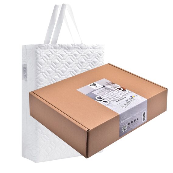 Комплект постільної білизни євро Cloud Dream IDEIA жатка, подарункова упаковка білий, фото 13