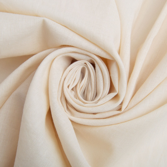 Тканина батист однотонна натуральна бавовна, 140 см, 74 гр/м2, для сорочок, суконь, дитячого одягу, легка, дихаюча беж, фото 1