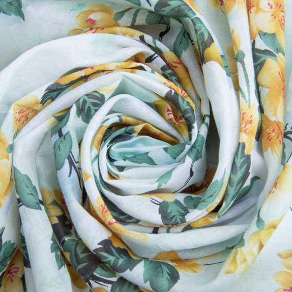 Тканина Батист Жасмін, 145 см, 77 гр/м2, бавовна, натуральна тканина для одягу, бавовна зелена, фото 1