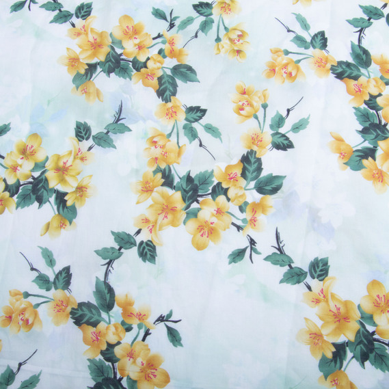 Тканина Батист Жасмін, 145 см, 77 гр/м2, бавовна, натуральна тканина для одягу, бавовна зелена, фото 2