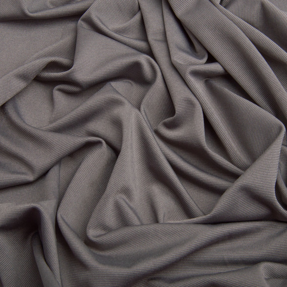 Ткань трикотаж Масло, 150 см, 189 гр/м2 сірий, фото 2