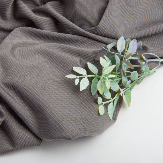 Ткань трикотаж Масло, 150 см, 189 гр/м2 сірий, фото 3