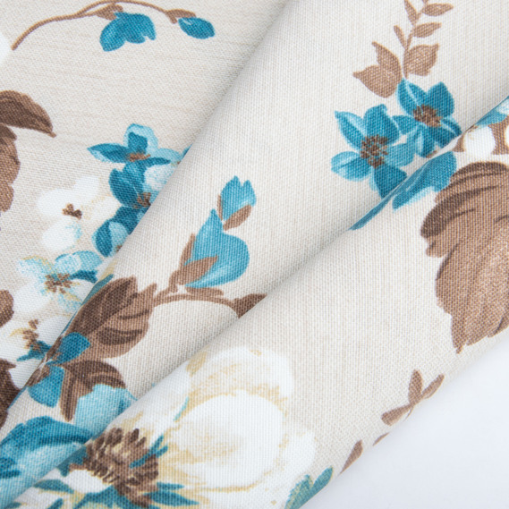 Ткань декоративная Глория хлопок с водоотталкивающей пропиткой, для скатертей, штор, декора V-003 блакитна, фото 4 Ткань декоративная Глория хлопок с водоотталкивающей пропиткой, для скатертей, штор, декора V-003 блакитна, фото 4