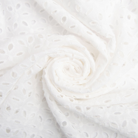 Ткань батист прошва Лола, 130 см, 130 гр/м2, хлопок, натуральна ткань для одежды біла, фото 1 Ткань батист прошва Лола, 130 см, 130 гр/м2, хлопок, натуральна ткань для одежды біла, фото 1