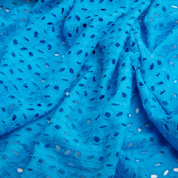 Тканина батист прошва Лола, 130 см, 130 гр/м2, бавовна, натуральна тканина для одягу волошка, фото 2