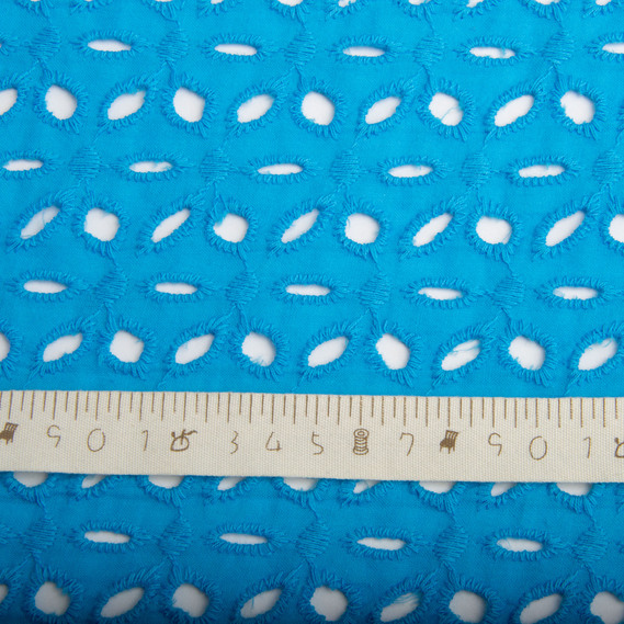 Тканина батист прошва Лола, 130 см, 130 гр/м2, бавовна, натуральна тканина для одягу волошка, фото 4