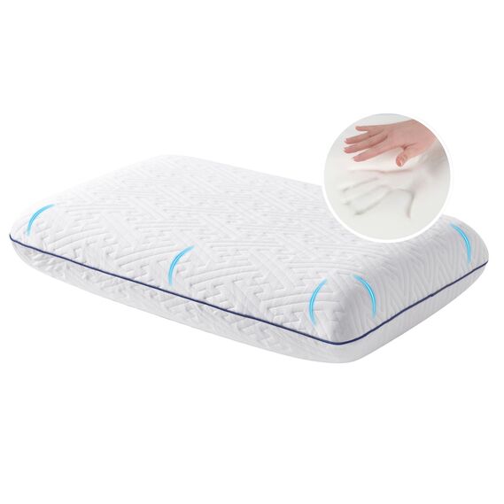 Подушка ортопедическая SleepWell 60х40х13 см IDEIA анатомическая с эффектом памяти для сна на боку, спине и животе, с наволочкой на молнии, фото 1