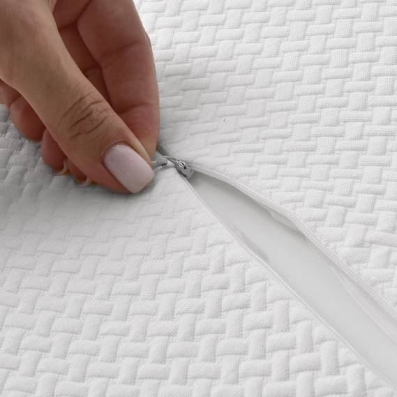 CoolGel Orthopedic Pillow 60х40х11/9 см cm IDEIA Contour Memory Foam Pillow for Side, Back, and Stomach Sleepers, with Zippered Cooling Pillowcase, фото 6