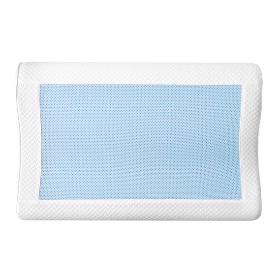 CoolGel Orthopedic Pillow 60х40х11/9 см cm IDEIA Contour Memory Foam Pillow for Side, Back, and Stomach Sleepers, with Zippered Cooling Pillowcase, фото 13