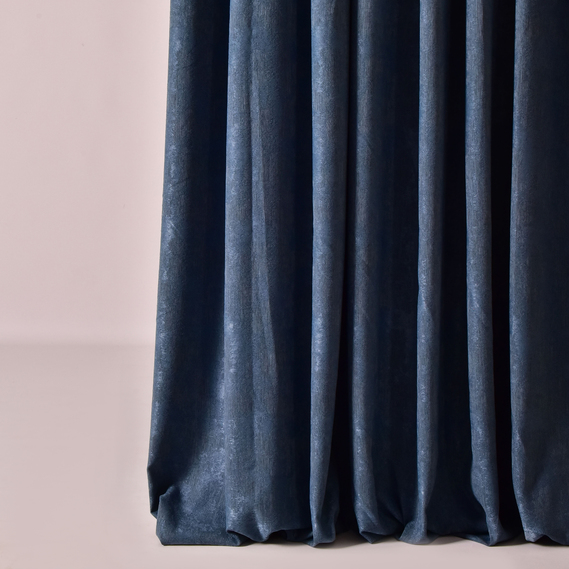 Ткань портьерная однотонная Фонлук Leopar Soft, 285 см, 280 гр/м2, шторная ткань, ткань для штор, шторы, портьеры, гардины, ткань гардинная V-12716 мор.хвиля, фото 1