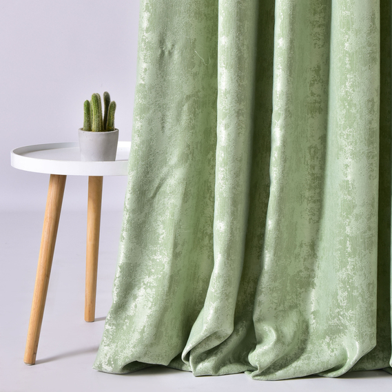 Ткань портьерная однотонная Фонлук Leopar Soft, 285 см, 280 гр/м2, шторная ткань, ткань для штор, шторы, портьеры, гардины, ткань гардинная V-12752 св.олива, фото 3