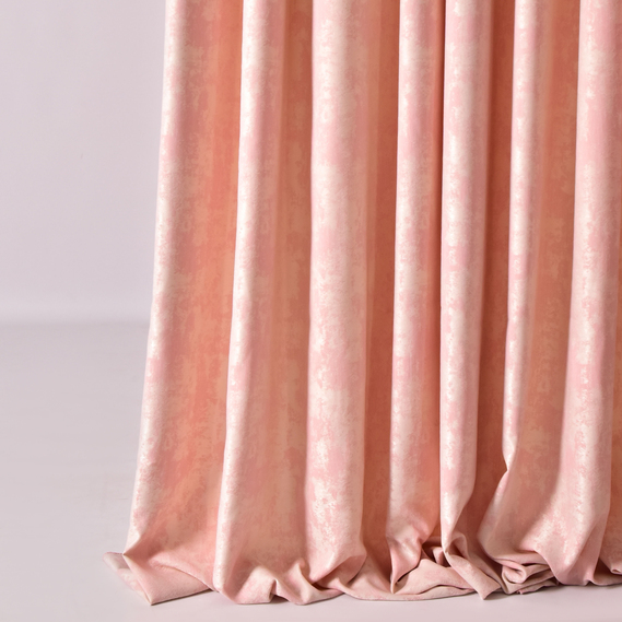 Ткань портьерная однотонная Фонлук Leopar Soft, 285 см, 280 гр/м2, шторная ткань, ткань для штор, шторы, портьеры, гардины, ткань гардинная V-12724 св.рожевий, фото 1