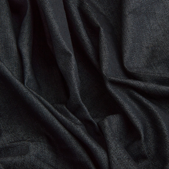 Тканина джинс, джинсова 150 см 185 гр/2 стрейчева, для джинсів, костюмів, юбок, дитячого одягу чорна, фото 2