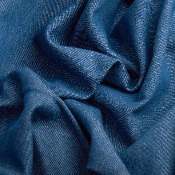 Тканина джинс, джинсова 150 см 230 гр/2 стрейчева, для джинсів, костюмів, юбок, дитячого одягу синя, фото 2 Тканина джинс, джинсова 150 см 230 гр/2 стрейчева, для джинсів, костюмів, юбок, дитячого одягу синя, фото 2