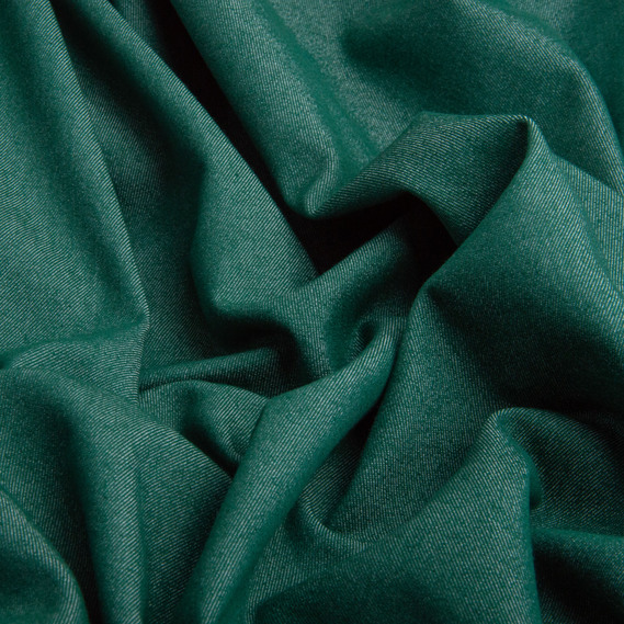 Ткань джинс, джинсовая 150 см 230 гр/2 стрейчевая, для джинсов, костюмов, юбок, детской одежды т/зелена, фото 2