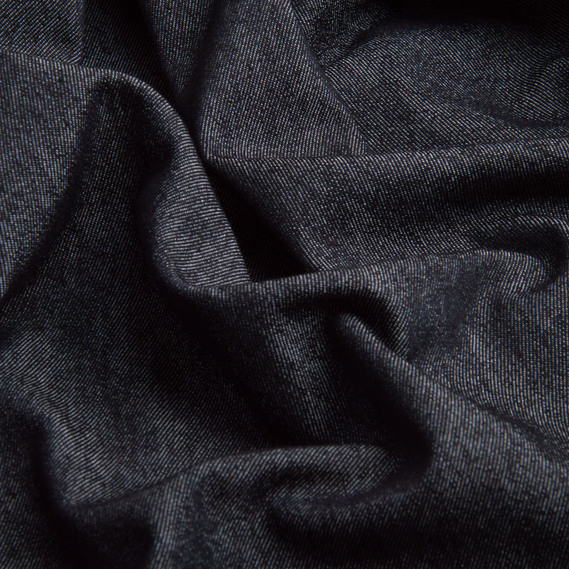 Тканина джинс, джинсова 150 см 230 гр/2 стрейчева, для джинсів, костюмів, юбок, дитячого одягу чорна, фото 2 Тканина джинс, джинсова 150 см 230 гр/2 стрейчева, для джинсів, костюмів, юбок, дитячого одягу чорна, фото 2