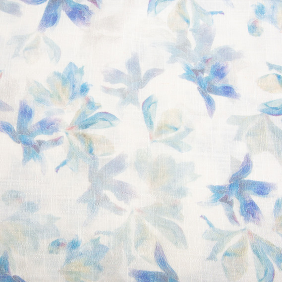 Тканина костюмно-платтяна льон з віскозою 140 см 180 г/м2 для суконь, костюмів, спідниць, брюк, комбінезонів Ліла блакитний, фото 2