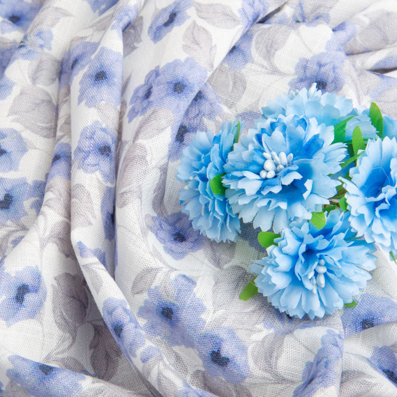 Linen-viscose suit and dress fabric 140 cm 180 gsm for dresses, suits, skirts, trousers, jumpsuits барвінок, фото 4 Linen-viscose suit and dress fabric 140 cm 180 gsm for dresses, suits, skirts, trousers, jumpsuits барвінок, фото 4