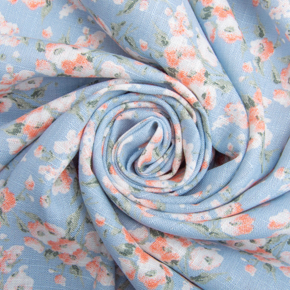 Ткань костюмно-плательная лен с вискозой 140 см 180 гр/м2 для платьев, костюмов, юбок, брюк, комбинезонов Весна, фото 1