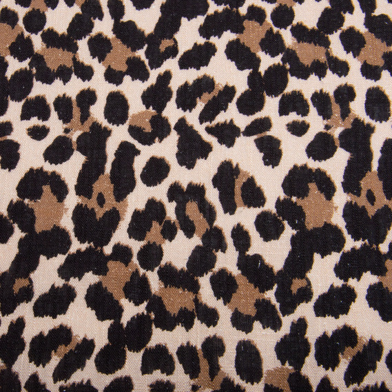 Тканина костюмно-платтяна льон з віскозою 140 см 180 г/м2 для суконь, костюмів, спідниць, брюк, комбінезонів леопард , фото 2