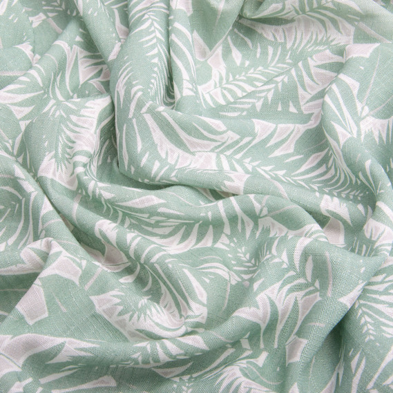 Тканина костюмно-платтяна льон з віскозою 140 см 180 г/м2 для суконь, костюмів, спідниць, брюк, комбінезонів папороть , фото 3