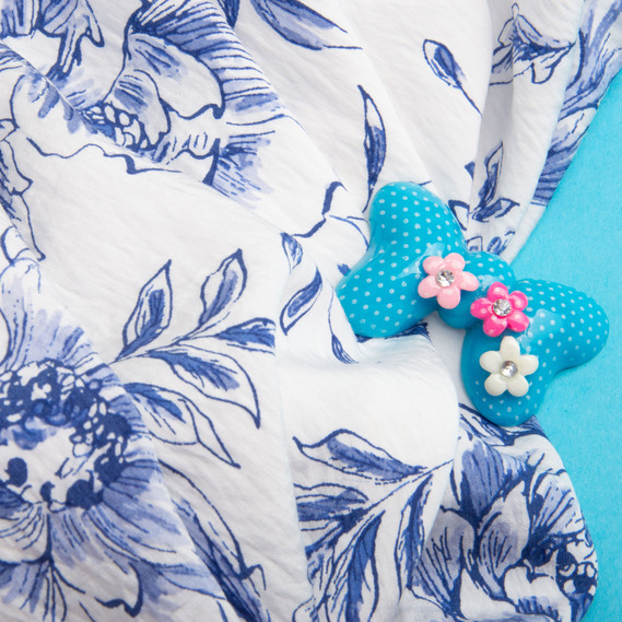 Ткань плательная вискоза Санторини, 145 см 120 гр/м2 для платьев, юбок, брюк, детской одежды Пріма, фото 4