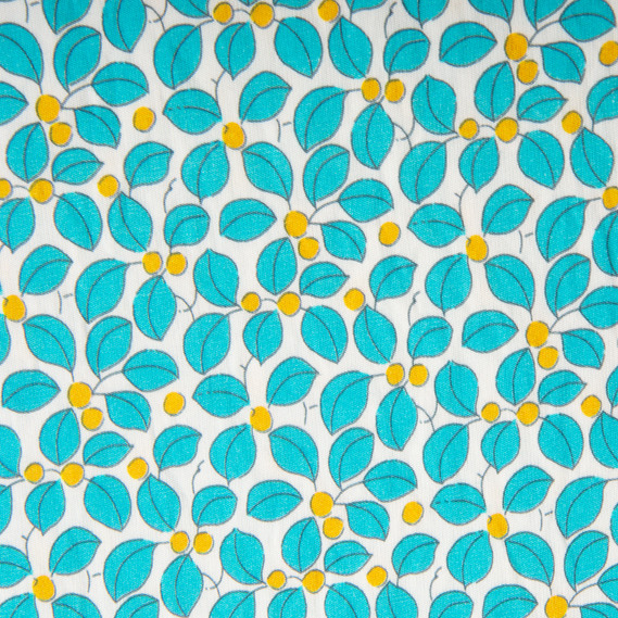 Ткань плательная вискоза Санторини, 145 см 120 гр/м2 для платьев, юбок, брюк, детской одежды Марічка бірюза, фото 2